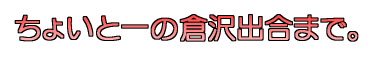 ちょいと一の倉沢出合まで。